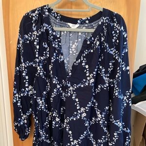 Blue floral crown and Ivy blouse